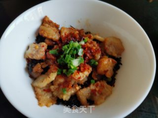 五花肉蒸腌菜步骤8