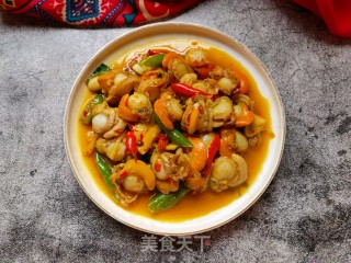 青红椒炒扇贝肉步骤13