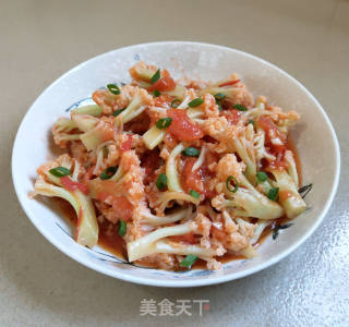 番茄炒花菜步骤10