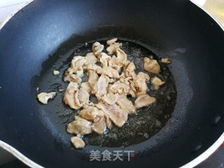 青菜炒肉片步骤4