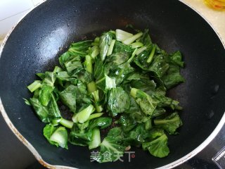 青菜炒肉片步骤5