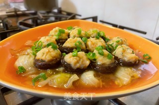 虾滑酿香菇步骤7