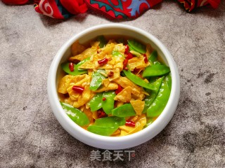 荷兰豆烩豆腐皮步骤13