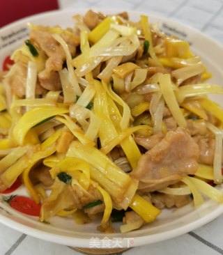 菠萝蜜丝炒肉片步骤8