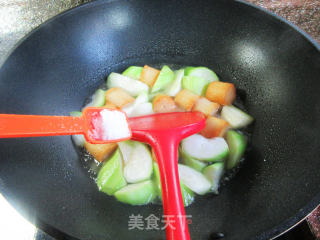 干贝烧煮夜开花步骤6