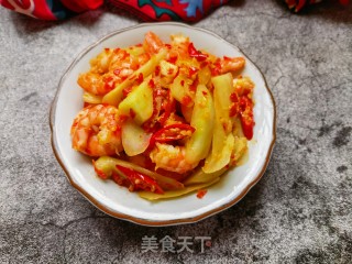 芥兰炒虾仁步骤16