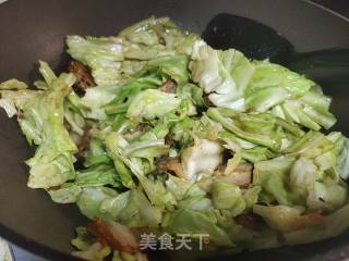 肉片炒包包菜步骤4