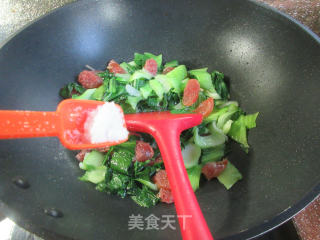 香肠炒青菜步骤8