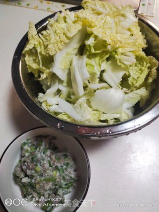 肉末韭菜炒白菜步骤1