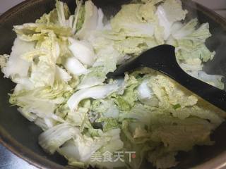 肉末韭菜炒白菜步骤3