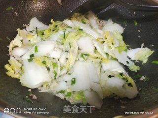 肉末韭菜炒白菜步骤5