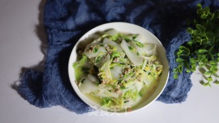 肉末韭菜炒白菜步骤6