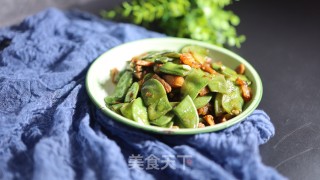 肉片炒扁豆步骤7