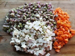胡萝卜豇豆炒豆腐步骤1