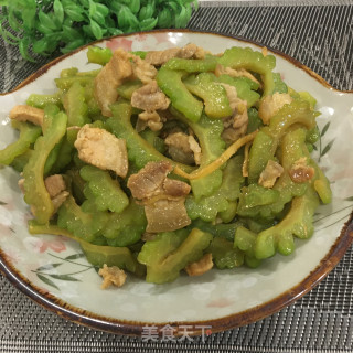 五花肉炒苦瓜步骤8