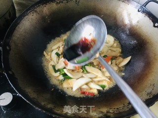杏鲍菇炒鸡脯肉片步骤11