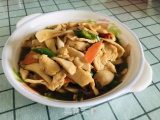 杏鲍菇炒鸡脯肉片步骤13