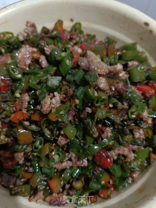 青椒肉碎步骤4