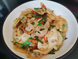 韭菜花炒藕片步骤11
