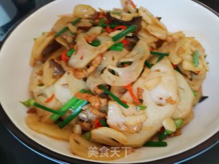 韭菜花炒藕片步骤9