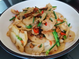 韭菜花炒藕片步骤10