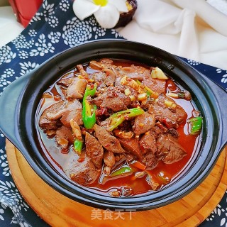 炒鸭杂步骤9
