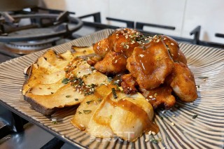 鸡腿菇煎鸡块步骤8