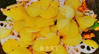 不油炸简单好吃干锅土豆藕片步骤15