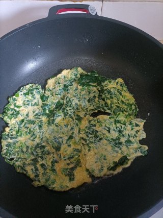 菠菜煎蛋步骤6