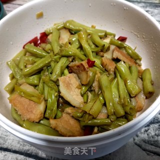 回锅肉炖豇豆角步骤13