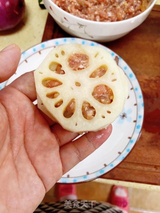 藕夹小鲜肉步骤3