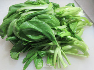 香肠虾味球菜芯煮粉丝步骤2