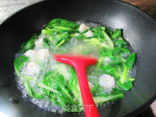 香肠虾味球菜芯煮粉丝步骤6