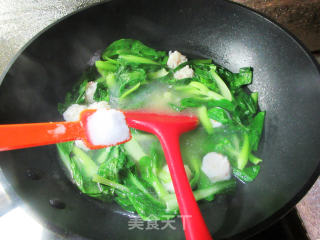 香肠虾味球菜芯煮粉丝步骤7