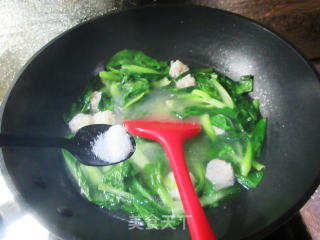 香肠虾味球菜芯煮粉丝步骤8