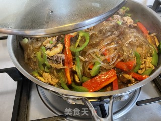豆酱炒薯粉步骤9