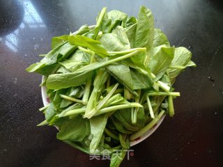 猪油渣炒菜心步骤2