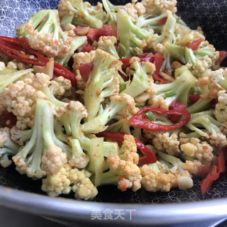 家常炒松花菜步骤8