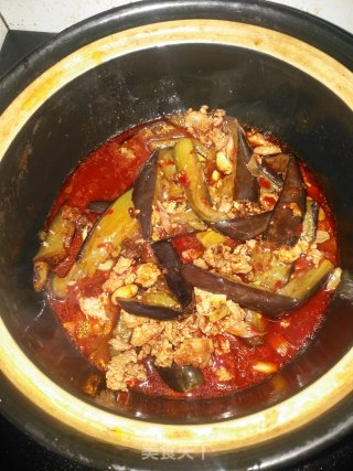 鱼香肉末茄子煲步骤11