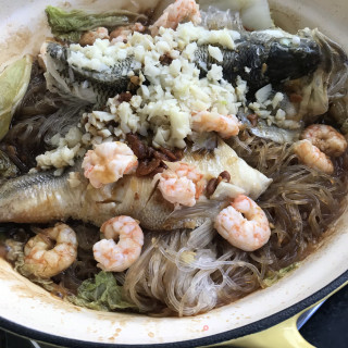 鲈鱼鲜虾焗锅步骤12