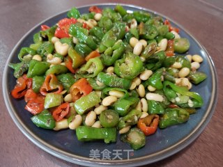 尖椒炒黄豆步骤4