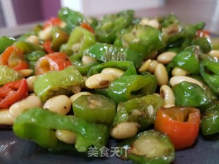 尖椒炒黄豆步骤5