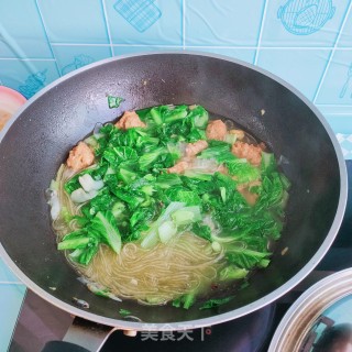 藕丸小白菜炖粉条步骤9