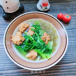 藕丸小白菜炖粉条步骤10
