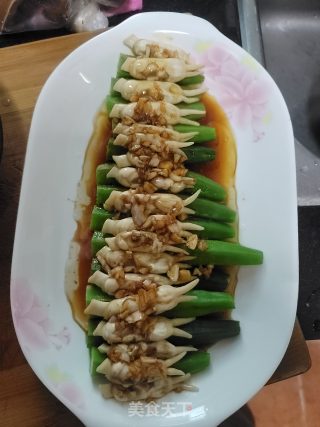 秋葵拼蛏子步骤8