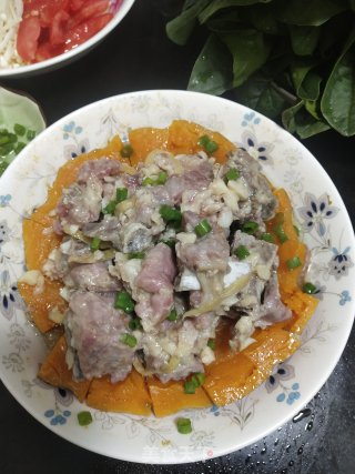又香又嫩的蒜蓉南瓜蒸排骨步骤7