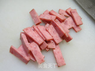 烤火腿炒扁豆步骤2
