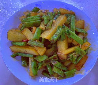 四季豆烧土豆步骤8