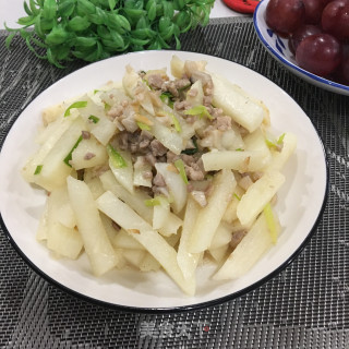 肉末炒凉薯步骤6