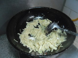 金针菇炒油麦菜步骤7